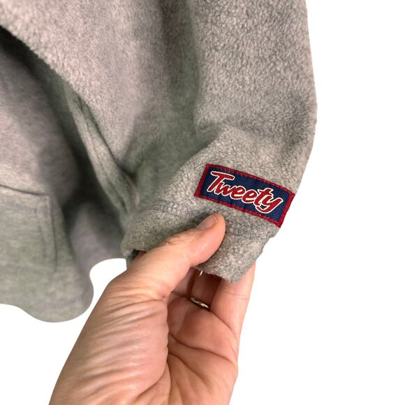 Looney Tunes Feisty Tweety Quarter Zip Hoodie Sweatshirt Womens 4x 26W Applique - Picture 2 of 8